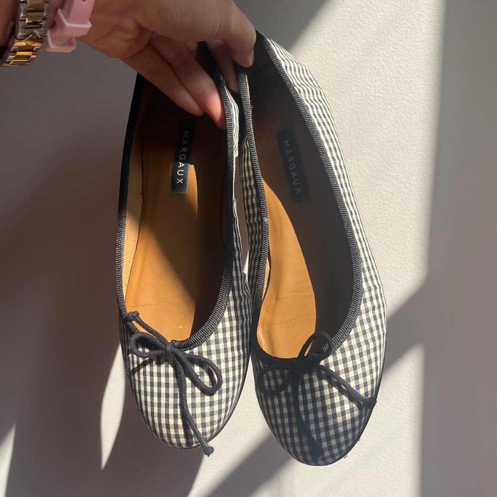 Margaux Gingham Checkered Flats - image 4